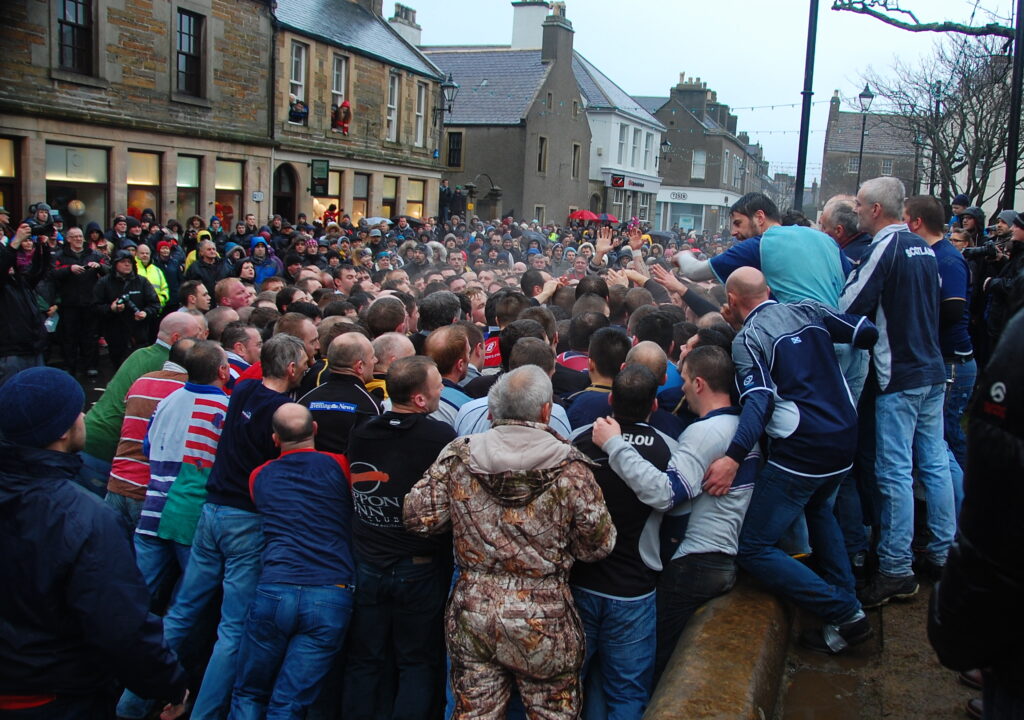 New Year's Day Men's Ba', Broad Street, Kirkwall 2015